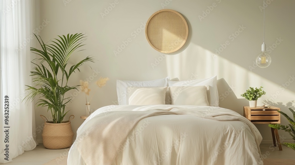 Fototapeta premium Modern home bedroom interior