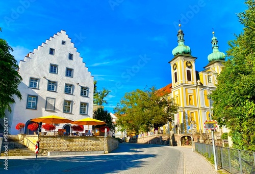 Colourful town of Donaueschingen in Germany