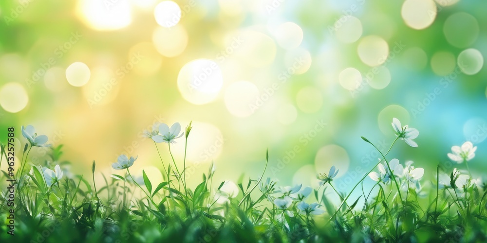 Fototapeta premium A soft, blurred springtime background, ideal for holiday themes.