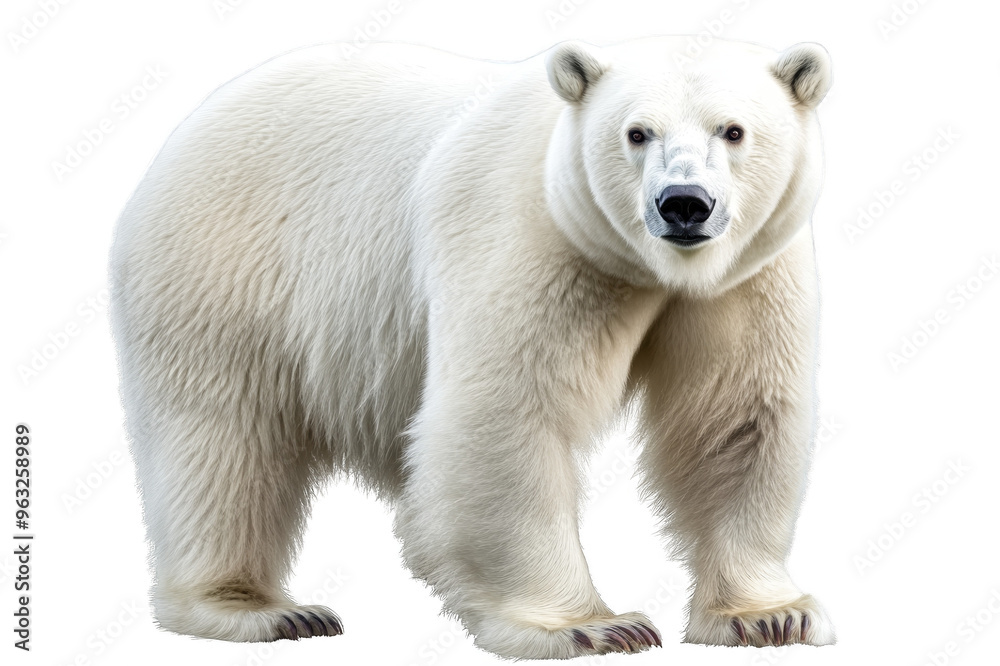 Polar bear full-length on transparent background Polar bear full-length on transparent background