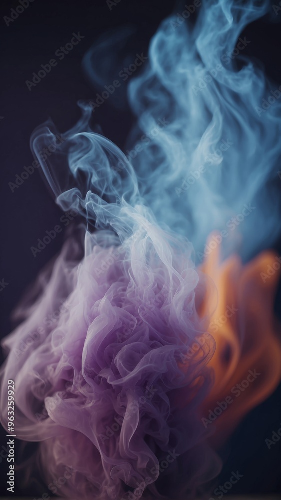 A purple and blue background with a smoke. A purple and blue background with a smoke.