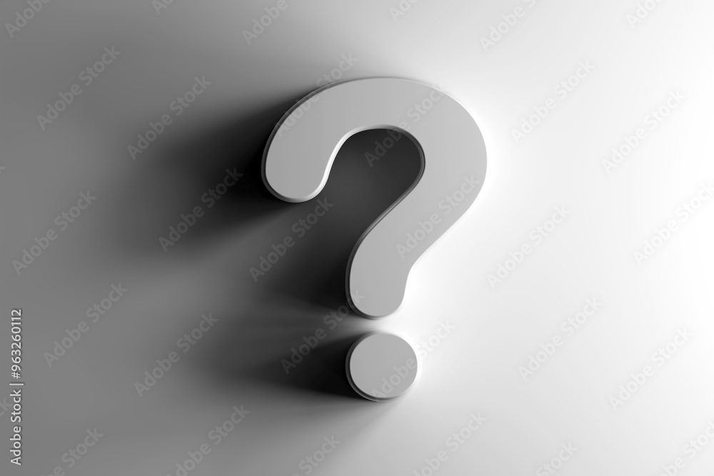 Question mark on white background. Business support concepts, questions, doubts, causes. Question mark on white background. Business support concepts, questions, doubts, causes.
