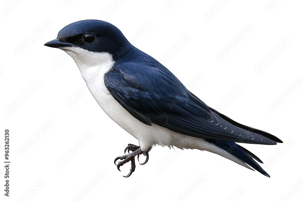 Obraz premium Sitting swallow on transparent background