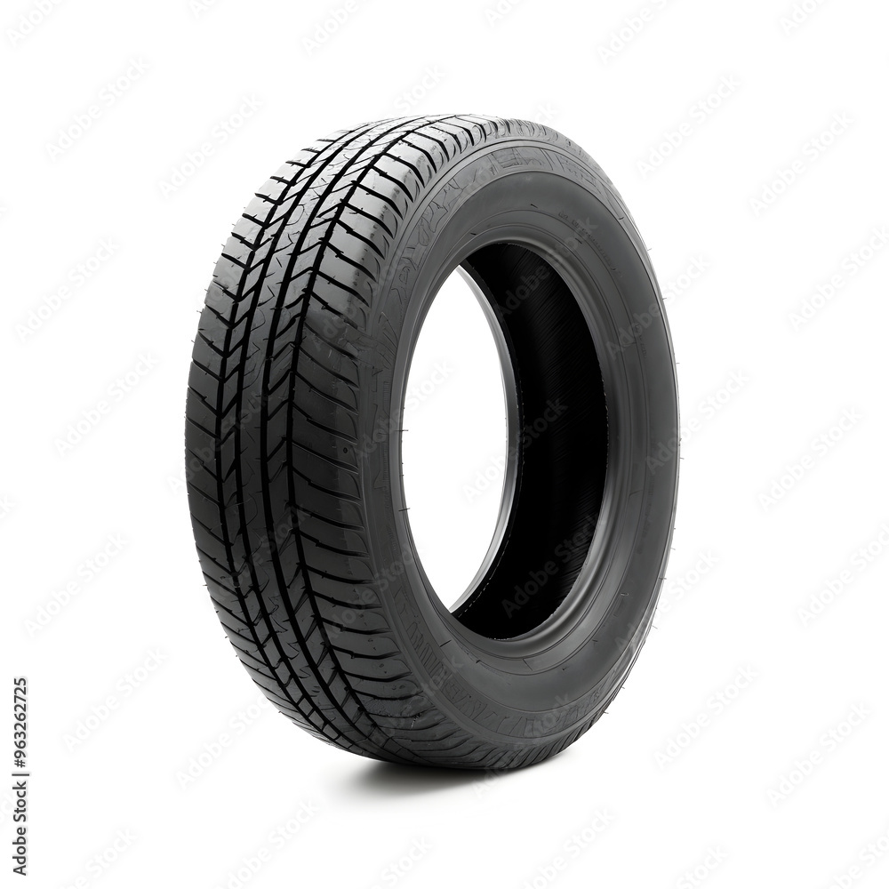 Resilient Radial Tire Isolated on White Background Resilient Radial Tire Isolated on White Background