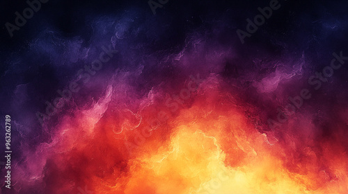 A watercolor abstract background in dark purples, evoking a spooky Halloween vibe with soft