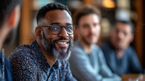 Embracing Diversity: Men of Various Ethnicities Engaging in a Virtual Mental Health Support Meeting, Promoting Modern Wellness