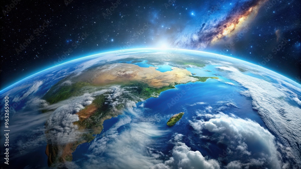 Earth seen from space with beautiful blue oceans and white clouds, earth, space view, planet, blue, oceans, clouds Earth seen from space with beautiful blue oceans and white clouds, earth, space view, planet, blue, oceans, clouds