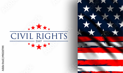 Civil Rights Day with US flag , vektor background .