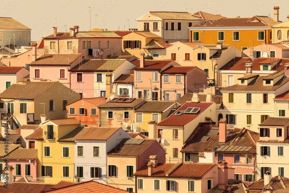 Sunset over the Old Town, panoramic time-lapse. Beautiful simple AI generated image Sunset over the Old Town, panoramic time-lapse. Beautiful simple AI generated image