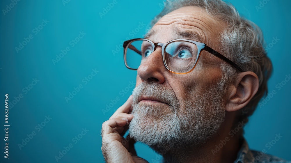 Digital Overload: Elderly Man Struggling with Virtual Assistant, Symbolizing Cognitive Load of Technology Digital Overload: Elderly Man Struggling with Virtual Assistant, Symbolizing Cognitive Load of Technology