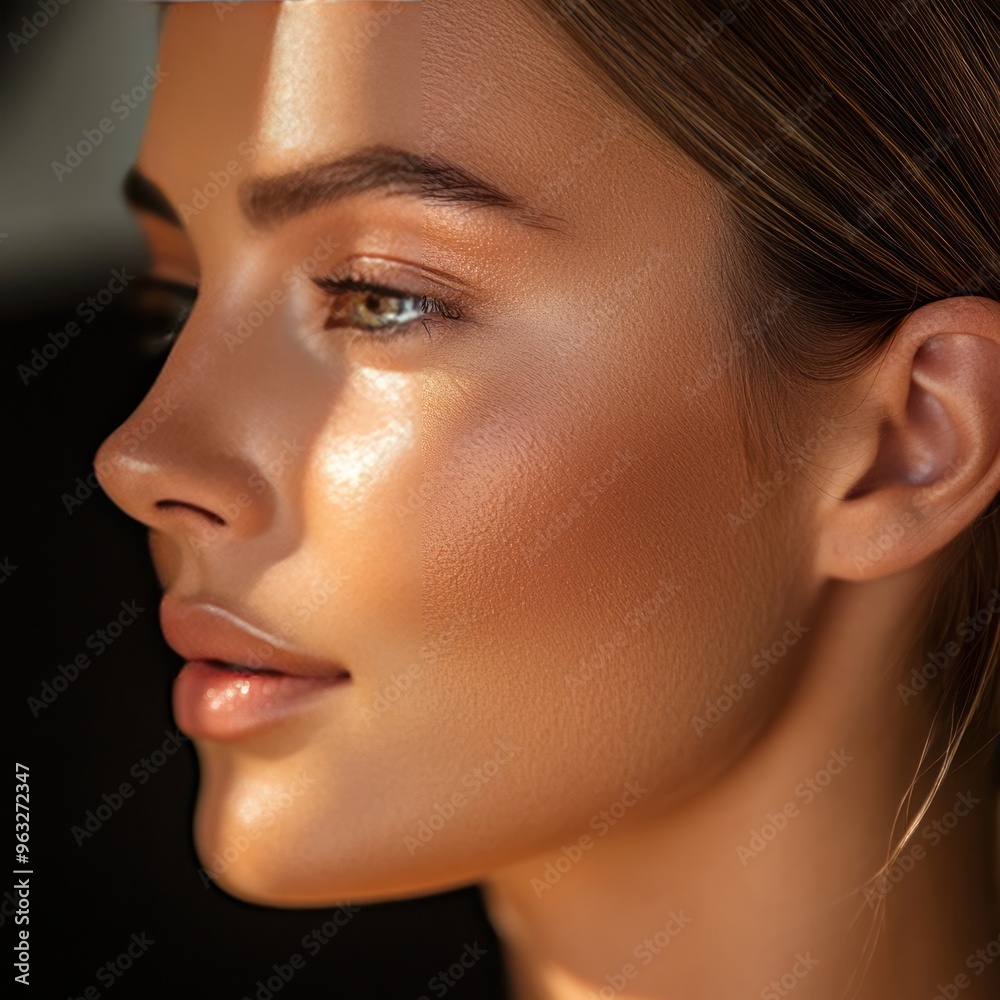 © Visoth - Application of blush and bronzer for a naturally sculpted face © Visoth - Application of blush and bronzer for a naturally sculpted face