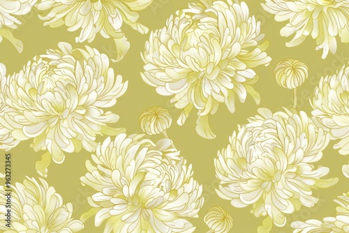 Wallpaper Mural Kadupul Flower - Rare Sri Lankan Beauty Blooming Under Moonlight in Seamless Pattern Design.. Beautiful simple AI generated image Torontodigital.ca
