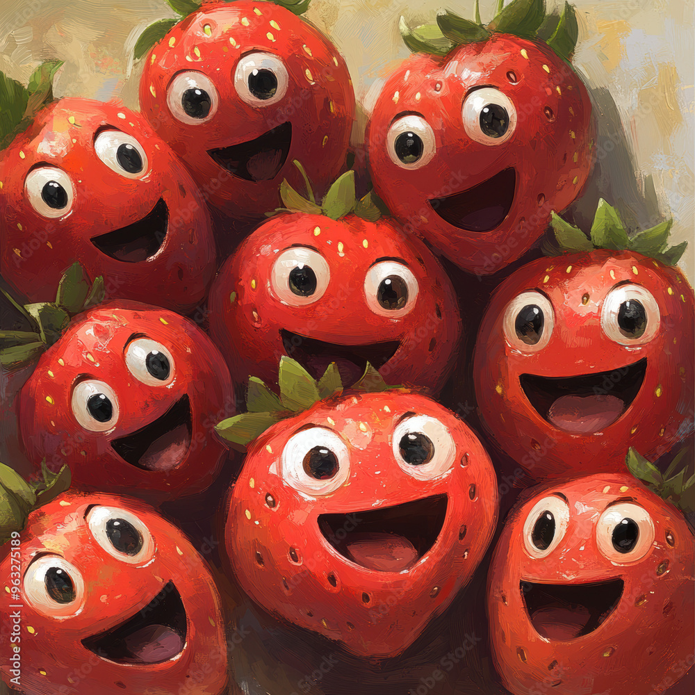 Fototapeta premium Happy Strawberries.
