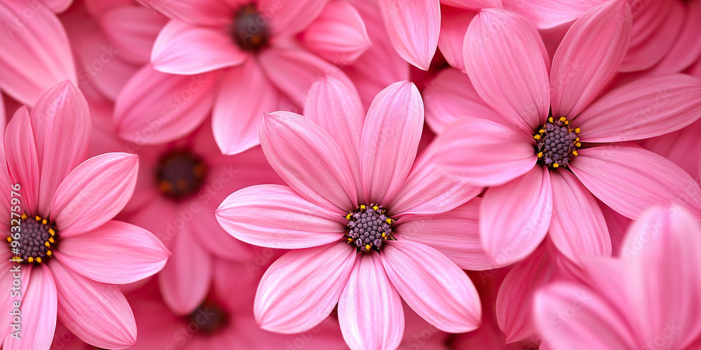 Hot Pink Petals: A close-up of delicate hot pink flowers. Hot Pink Petals: A close-up of delicate hot pink flowers.