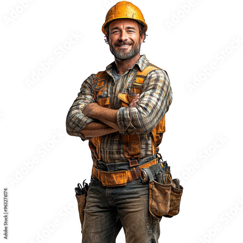 Civil Engineer Man isolated on a transparent background png file no background - handsome png file