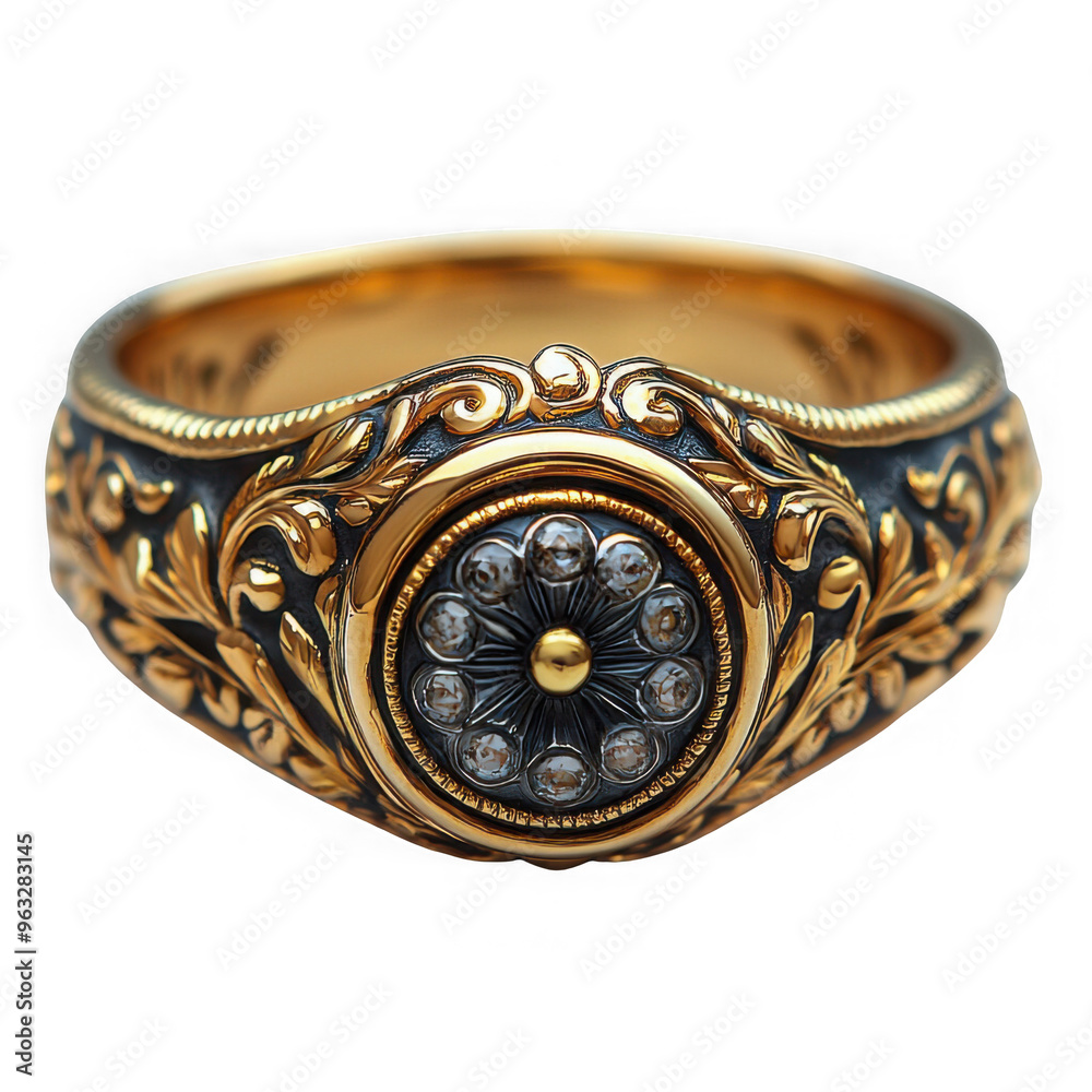 Class Ring isolated on a transparent background png file no background png file