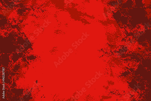 Red grunge texture background. Distressed stained grungy backdrop. Red dirty background