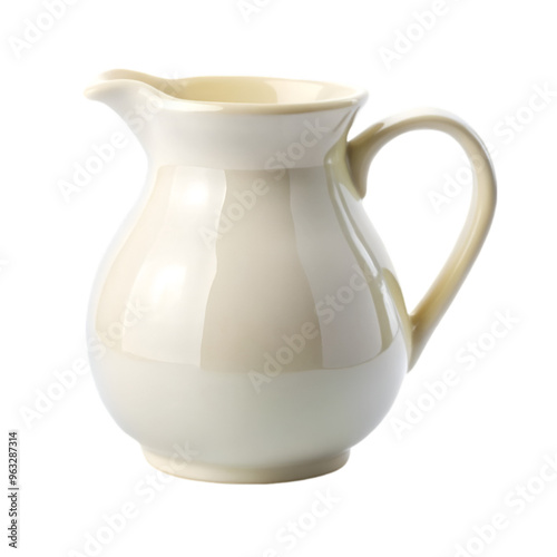 Ceramic jar isolated on transparent background