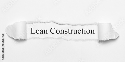 Lean Construction	 photo