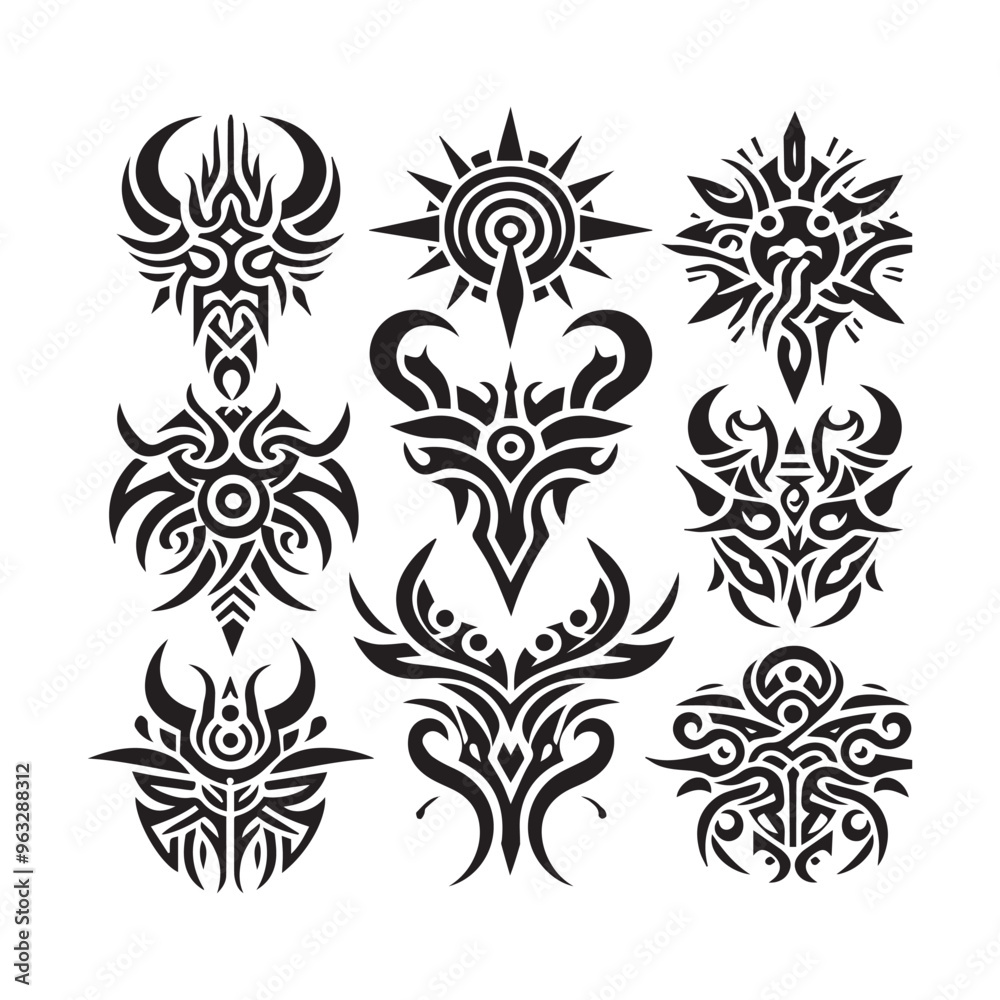 Tribal butterfly tattoo in a white background Tribal butterfly tattoo in a white background