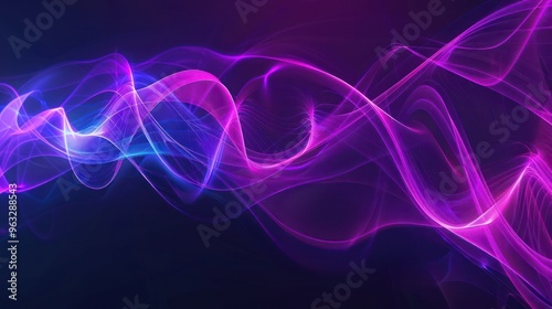 Abstract Background with Flowing Glowing Lines