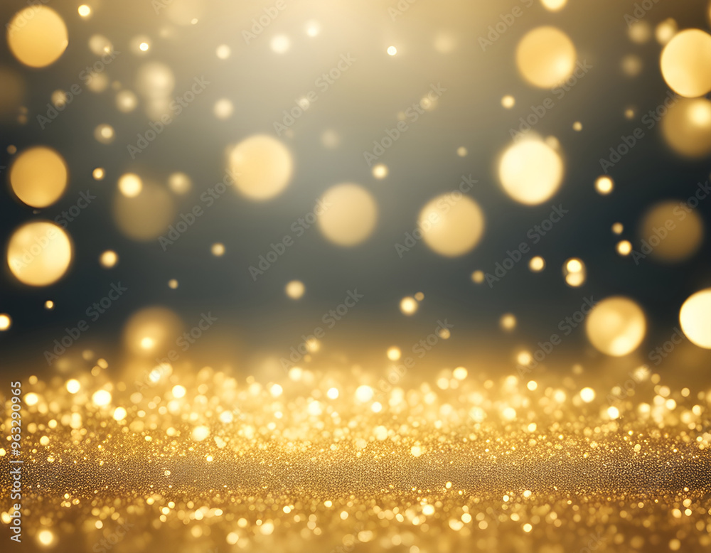 Abstract gold glitter bokeh lights with soft light background. Abstract gold glitter bokeh lights with soft light background.