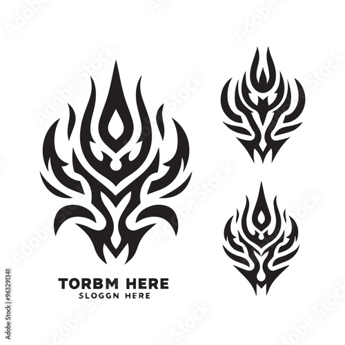 Tattoos tribal designs bundle collection in a white background