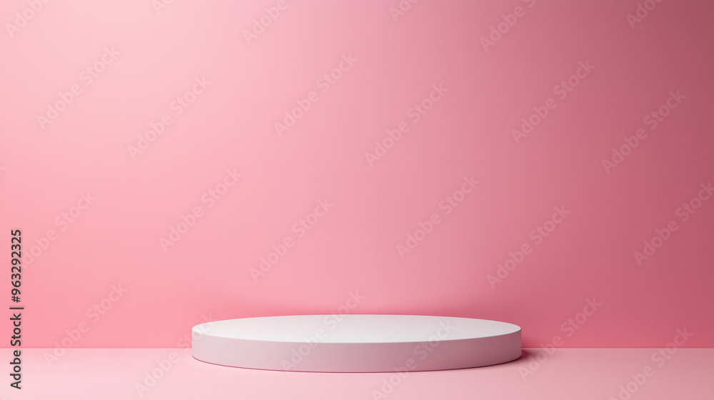 Minimalist Pink Podium Display Minimalist Pink Podium Display