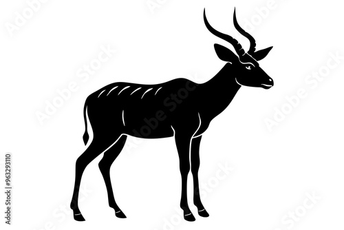 Antelope silhouette vector illustration