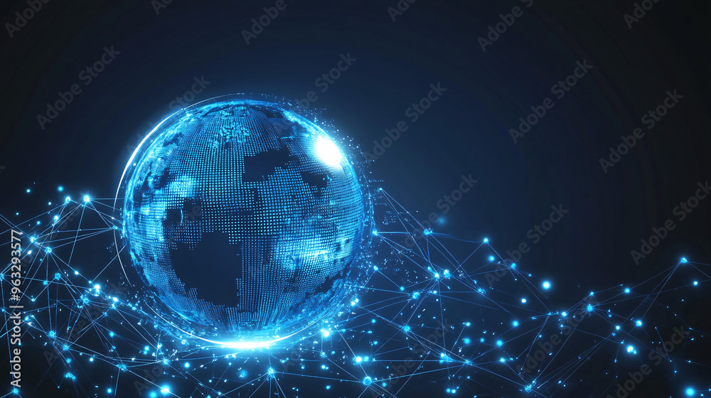 Obraz premium Digital Global Network