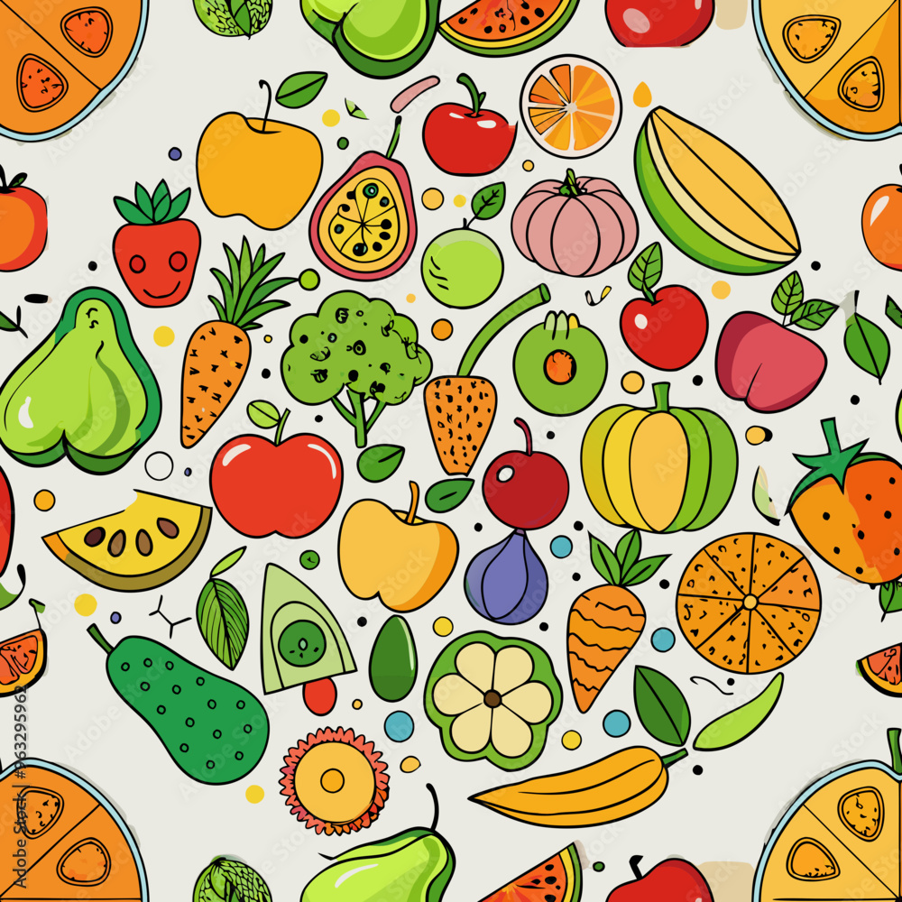 seamless background with fruits seamless background with fruits