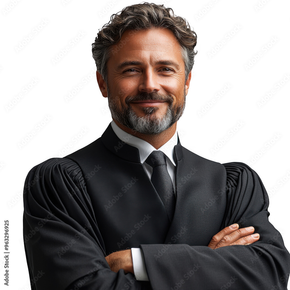 Court Bailiff Man isolated on a transparent background png file no background - handsome png file