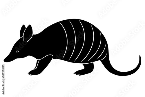 Armadillo silhouette vector illustration