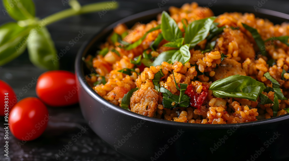 Fototapeta premium stew with vegetables and rice
