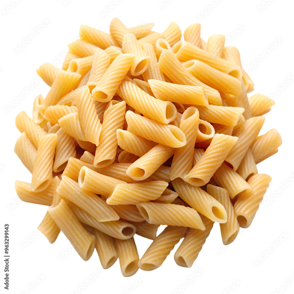 Stack of amorini pasta isolated on transparent background Stack of amorini pasta isolated on transparent background