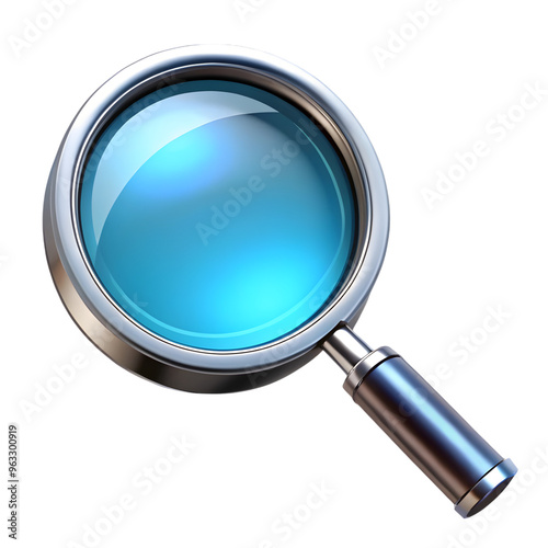 Perfect 3D Magnifying Glass Icon for Search Engine Optimization