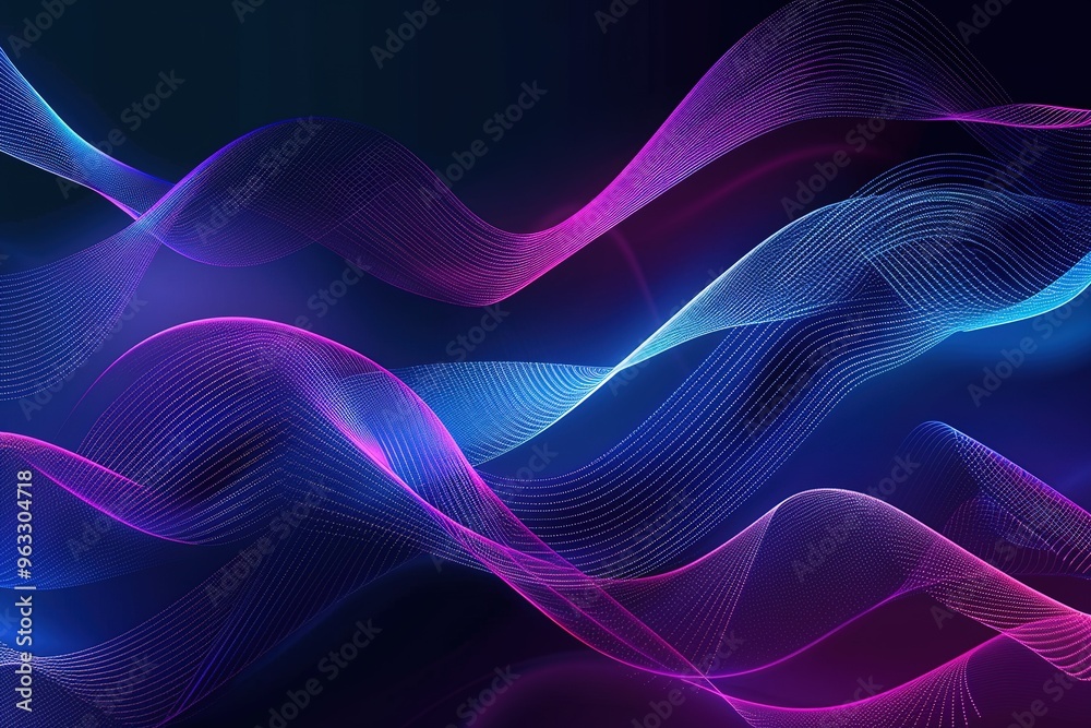 A colorful wave pattern with purple and blue colors A colorful wave pattern with purple and blue colors