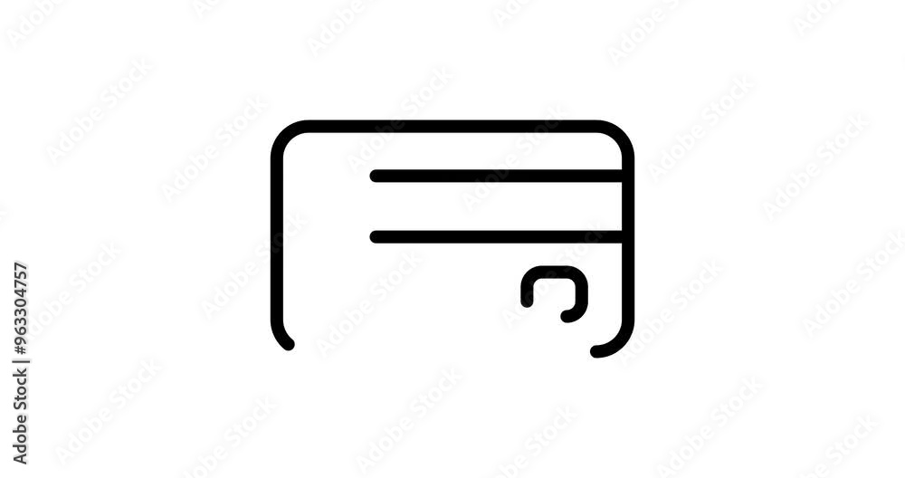 Bank card animated outline icon with alpha channel. Bank card 4k motion design animation for web, mobile and ui design Bank card animated outline icon with alpha channel. Bank card 4k motion design animation for web, mobile and ui design