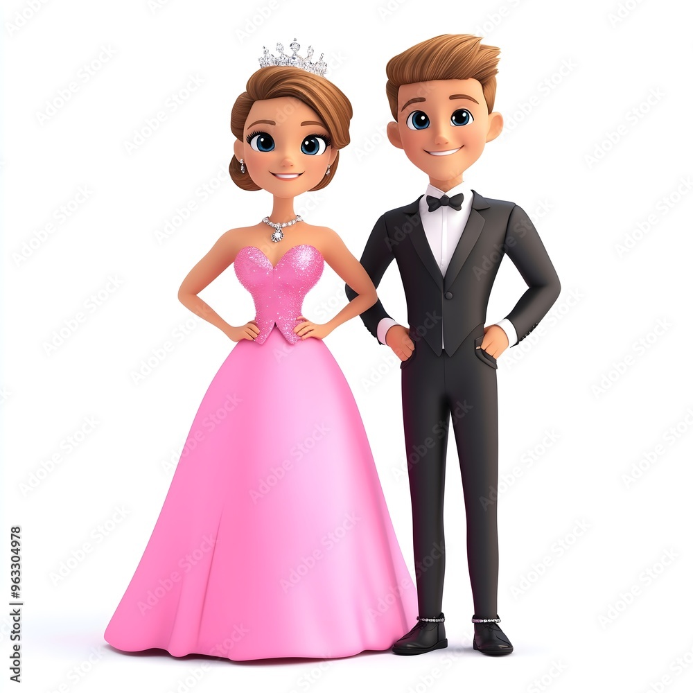 Prom Night Romance: Teenage king and queen Sweethearts Prom Night Romance: Teenage king and queen Sweethearts