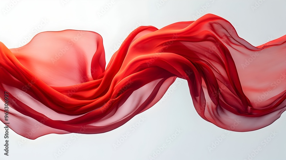 Captivating Red Fabric Suspended in Graceful Motion and Twisting Elegantly Captivating Red Fabric Suspended in Graceful Motion and Twisting Elegantly