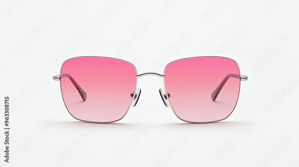Sunglasses isolated on a white background, pink shade Sunglasses isolated on a white background, pink shade