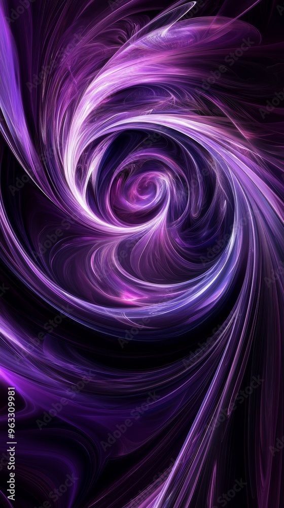 Fototapeta premium Abstract purple swirl forming a galaxy shape background