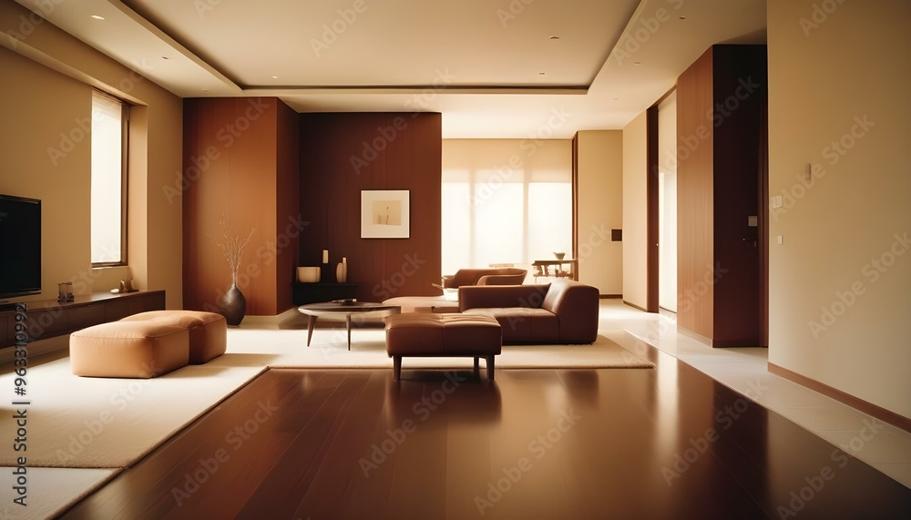 Photo interior modern design room 3d illustration Photo interior modern design room 3d illustration