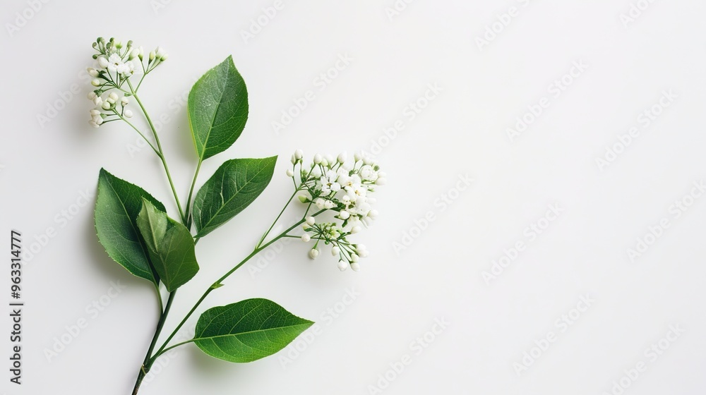 Obraz premium A plain area with a simple and fresh light white background. There is no interference, only a smooth extension of this light white background, used as a canvas for various concepts or elements.
