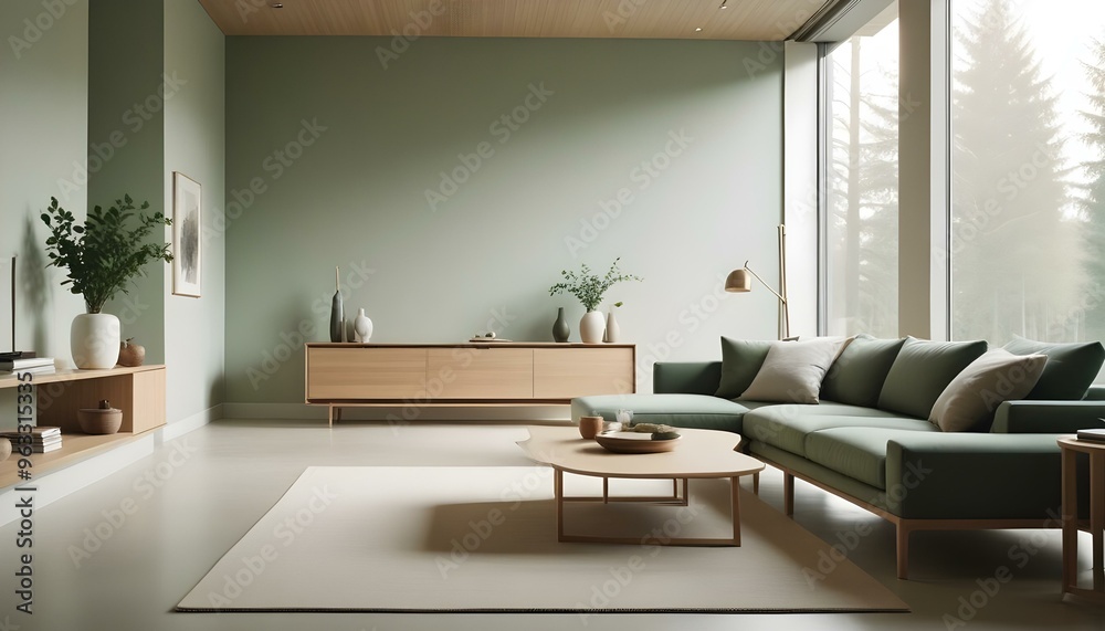 Fototapeta premium Photo interior modern design room 3d illustration