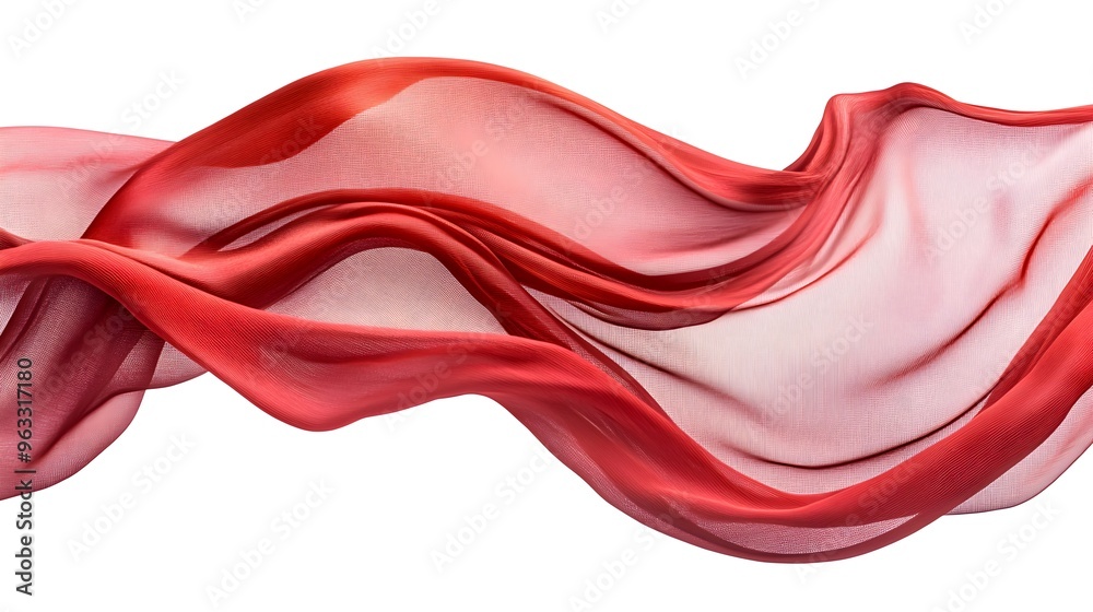 Mesmerizing Crimson Fabric Floating in Graceful Harmony Mesmerizing Crimson Fabric Floating in Graceful Harmony