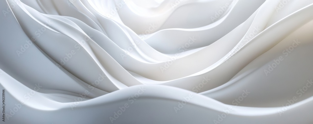 Abstract white wavy background flowing smoothly Abstract white wavy background flowing smoothly
