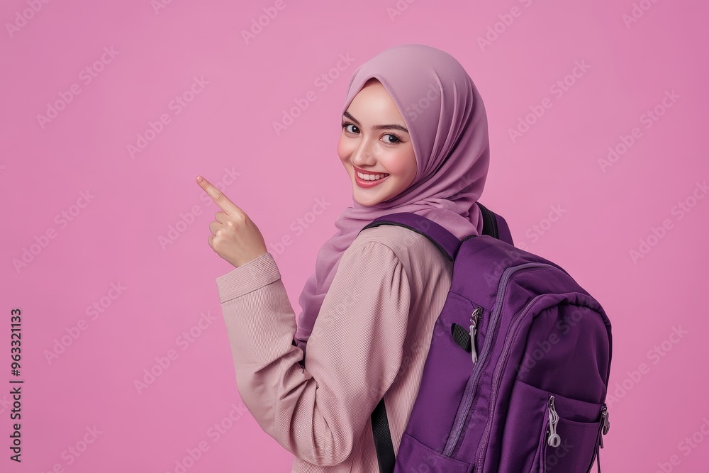 portrait of a woman in pink scarf portrait of a woman in pink scarf