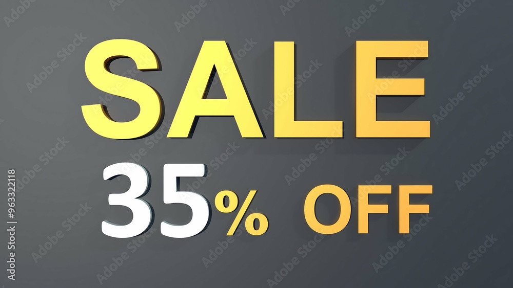 New Year SALE 35% Off - 3D Golden and White Text Discount New Year SALE 35% Off - 3D Golden and White Text Discount