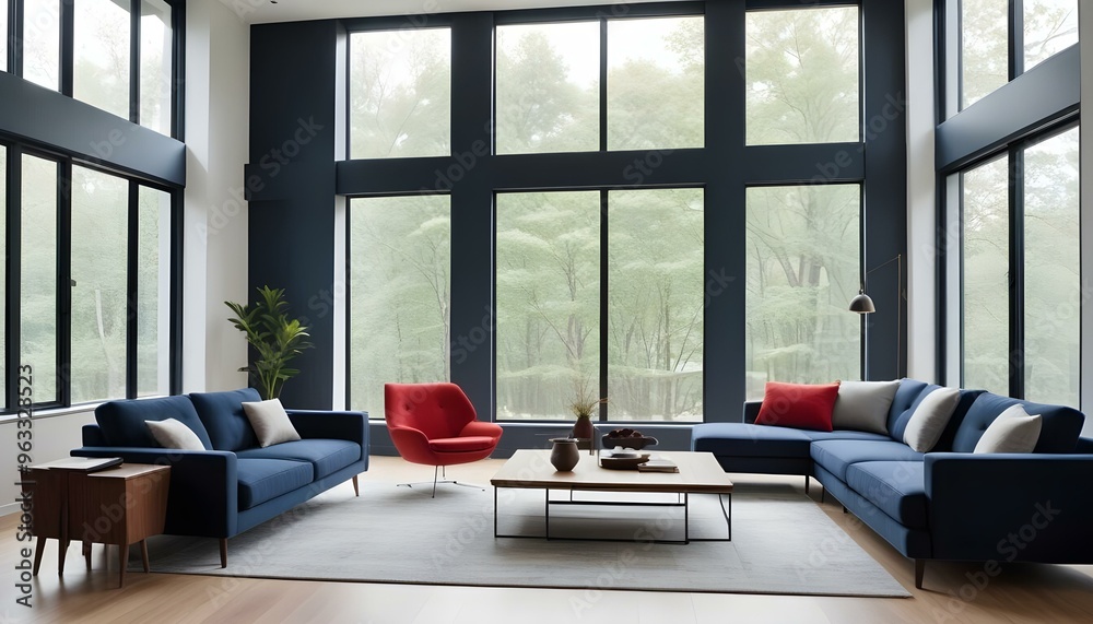 Photo interior modern design room 3d illustration Photo interior modern design room 3d illustration